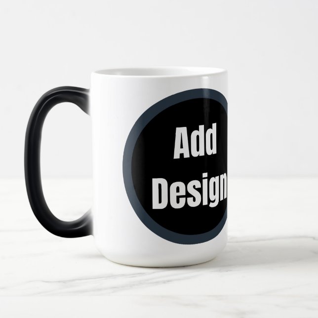 Skapa din egen mörk grått-blå personlig magisk mugg (Vänster)