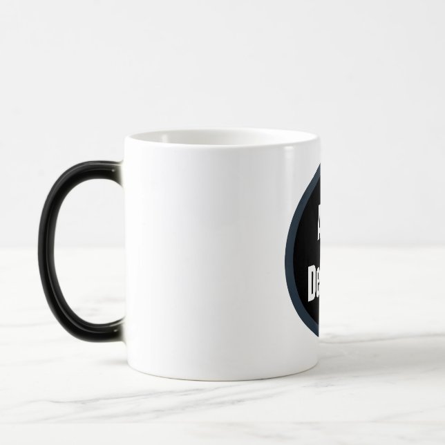 Skapa din egen mörk grått-blå personlig magisk mugg (Vänster)