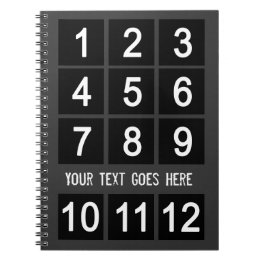 Skapa din egen Mörk Instagram Text-anteckningsbok Anteckningsbok Med Spiral