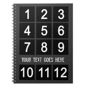 Skapa din egen Mörk Instagram Text-anteckningsbok Anteckningsbok Med Spiral