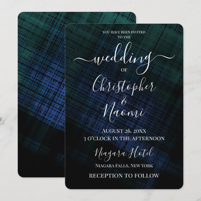 Skapa din egen Mörk-korsning Inbjudningar (Fram/baksida)