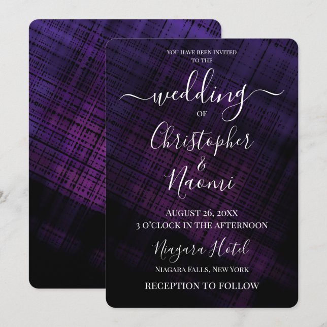 Skapa din egen Mörk-korsning Inbjudningar (Fram/baksida)