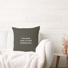 Skapa din egen mörk olivbrun minimalistiska modern kudde