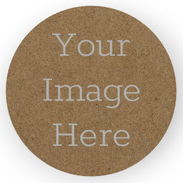 Skapa din egen mörkbrun kraftpappstavlorstryck runt klistermärke