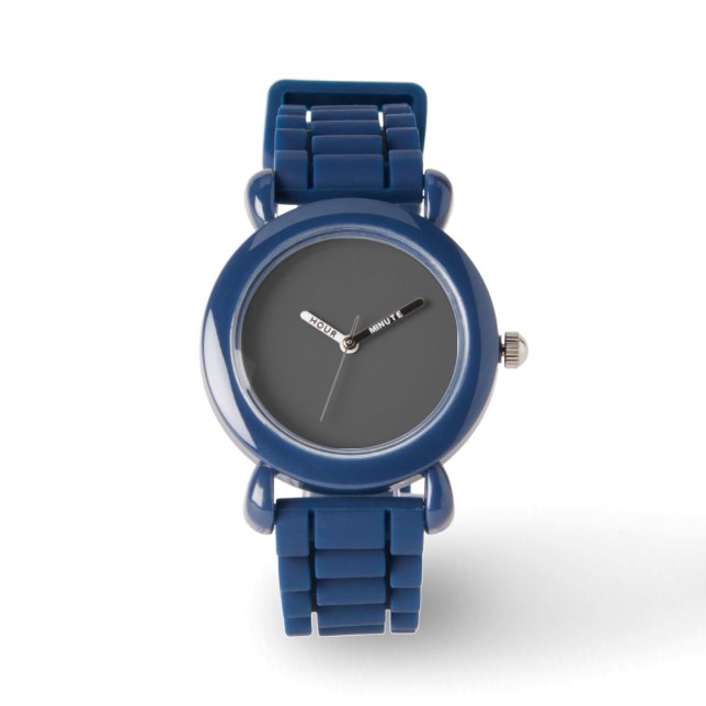 Skapa din egen mörkgrå anpassad design armbandsur (Framsida)