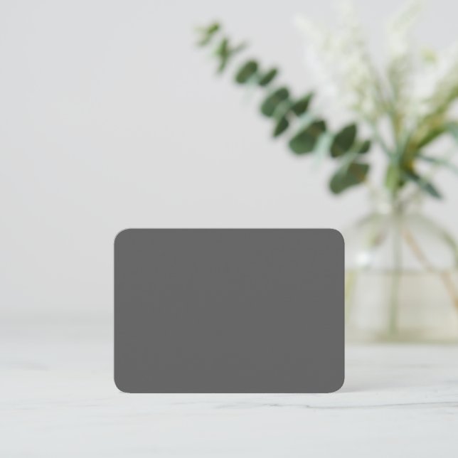 Skapa din egen mörkgrå anpassad design placeringskort (Stående Fram)
