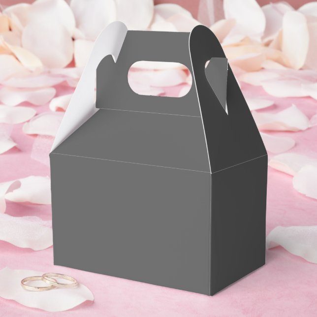 Skapa din egen mörkgrå anpassad design presentaskar (Bröllop)