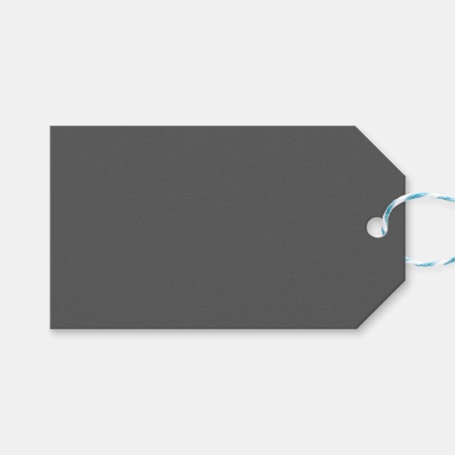 Skapa din egen mörkgrå anpassad design presentetikett (Framsidan (Horisontell))