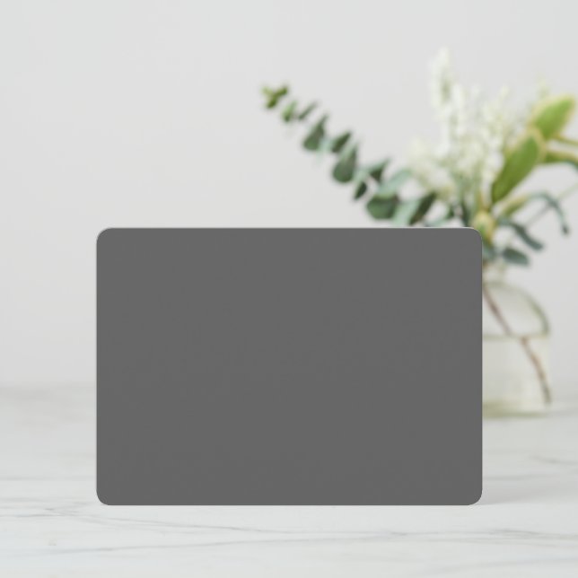 Skapa din egen mörkgrå anpassad design tilläggskort (Stående Fram)