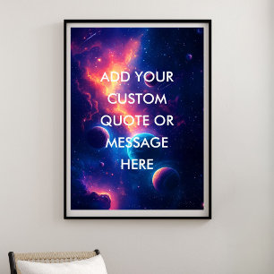 Skapa Din Egen Motiverande Citat-Färgrik Galax Poster