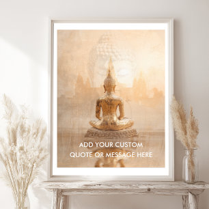 Skapa Din Egen Motiverande Citat - Guld Buddha Poster