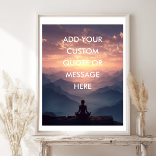 Skapa Din Egen Motiverande Citat- Himmel-Berg Poster