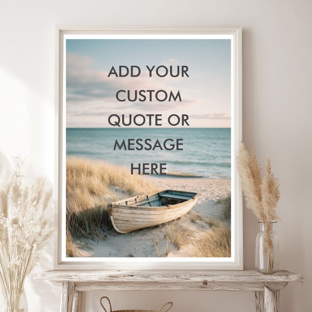 Skapa Din Egen Motiverande Citat - Kustradbåt Poster (Create Your Own Motivational Quote - Coastal Rowbo Poster)