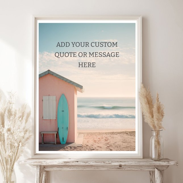 Skapa Din Egen Motiverande Citat - Retro Surfing Poster (Create Your Own Motivational Quote - Retro Surf Poster)