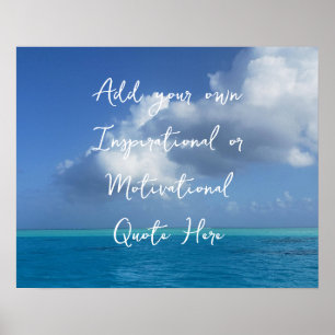 Skapa din egen motiverande inspirerande ocean poster