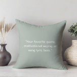 Skapa din egen motivering kudde<br><div class="desc">Skapa din egen anpassningsbar citat dekorativ kudde. Har minimalistisk skrivmaskin-typografi.</div>