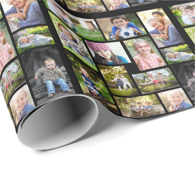Skapa din egen multi-foto collage presentpapper (Rullad Hörn)