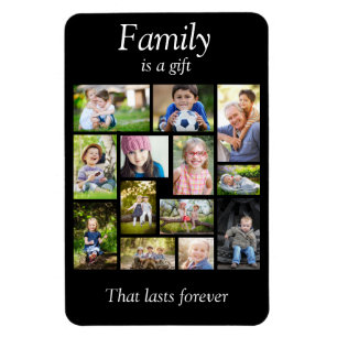 Skapa din egen multi-foto collage svart vitt magnet