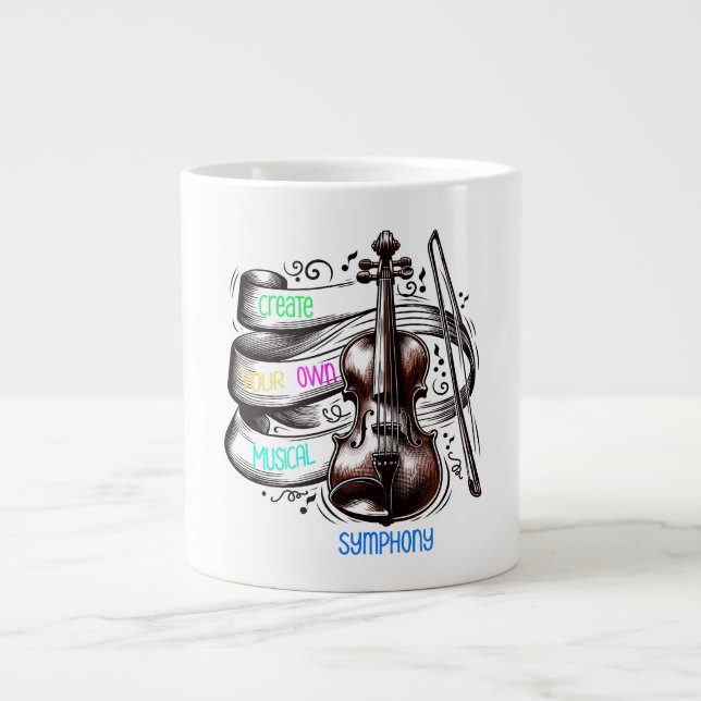 Skapa din egen musikaliska symfoni  jumbo mugg (Framsidan)