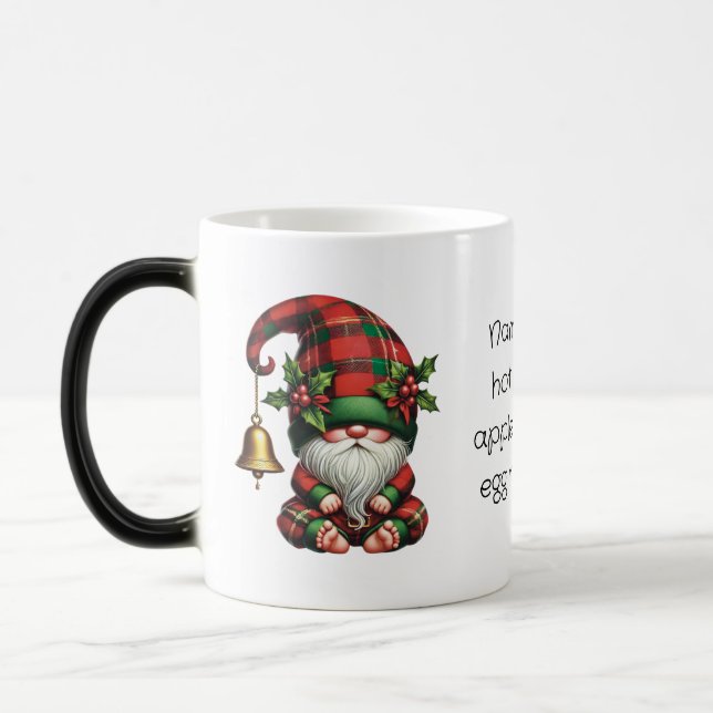 Skapa Din Egen Mysig Jul Plaid Tomte Magisk Mugg (Vänster)