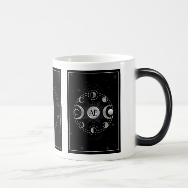 Skapa din egen Mystical Silver Triple Måne Tarot Magisk Mugg (Höger)