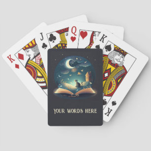 Skapa Din Egen Mystisk Svart Katt & Svartbok Casinokort
