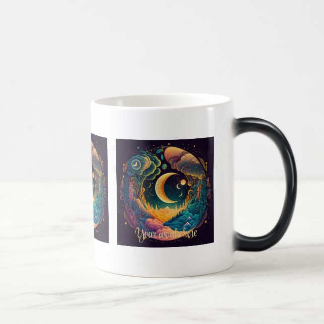 Skapa din egen mystiska Måne-skog Magisk Mugg (Höger)