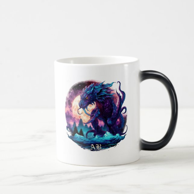 Skapa din egen Mythical Kraken Vatten Dragon Magisk Mugg (Höger)