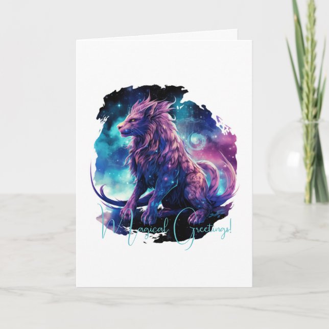 Skapa din egen mytiska chimera Fantasy-skapelse Kort (Framsida)