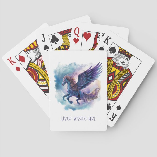Skapa din egen mytiska Pegasus Casinokort (Baksidan)