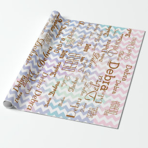 skapa din egen namn mönster presentpapper