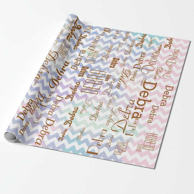 skapa din egen namn mönster presentpapper (Utrullad)