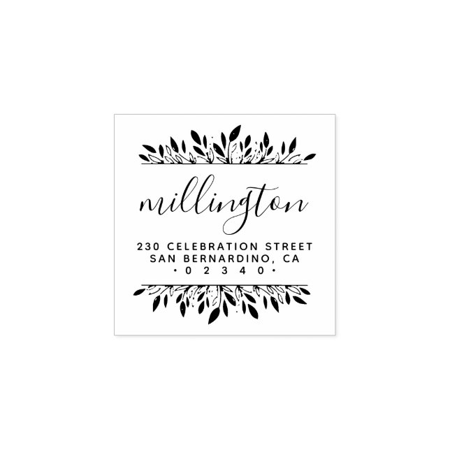 Skapa din egen Namn-Returadress i skriptfamiljen Stämpel (Tryck)