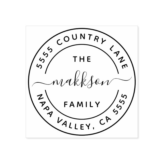 Skapa din egen Namn-Returadress Stämpel (Tryck)