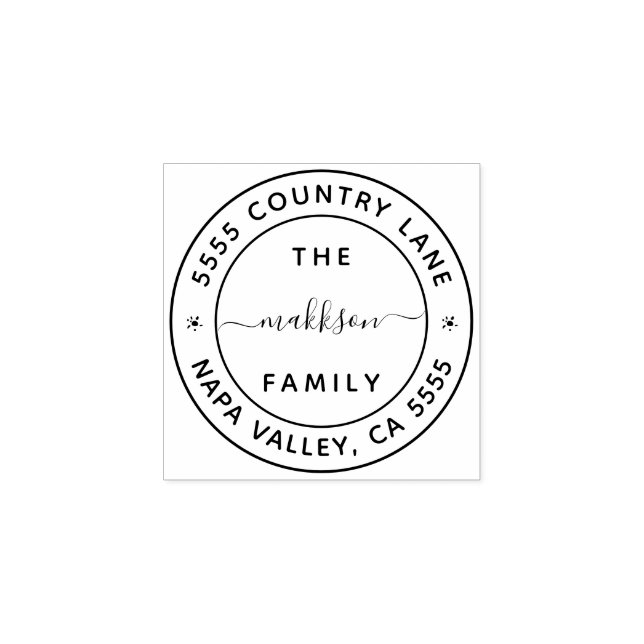 Skapa din egen Namn-Returadress Stämpel (Tryck)