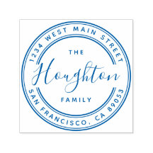 Skapa din egen Namn Round-Returadress i familjen