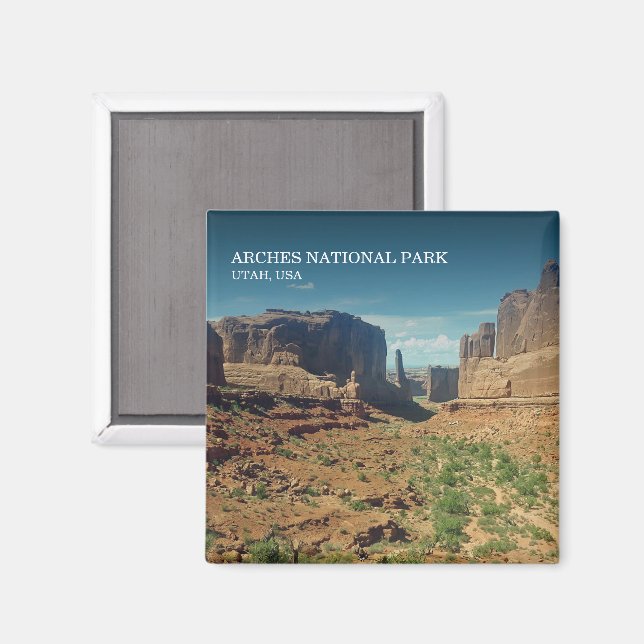 Skapa din egen nationalparksfotoresa magnet (Front/Back)