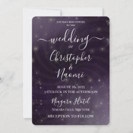 Skapa din egen - Nattens Himmel Swirl Inbjudningar