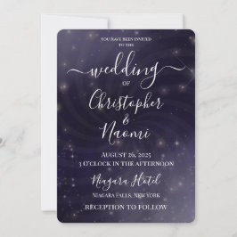 Skapa din egen - Nattens Himmel Swirl Inbjudningar