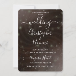 Skapa din egen - Nattens Himmel Swirl Inbjudningar