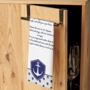 Skapa din egen Nautical Anchor Recipe keepsak Kökshandduk