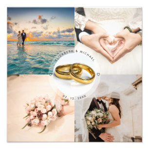 Skapa din egen Newlyweds par-Bröllopsdag Fototryck