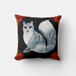 Skapa din egen nordiska blå räv & Snöflingor Kudde