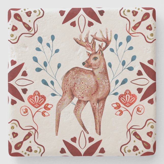 Skapa Din Egen Nordiska Julbock Stenunderlägg (Framsidan)