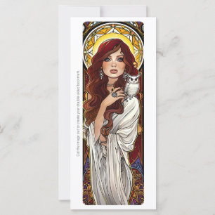 Skapa din egen Nouveau White Owl Witch Bokmärke