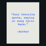 Skapa din egen offertPoster Poster<br><div class="desc">Skapa din egen anpassningsbar-offert poster väggkonst. Funktioner för minimalistisk skrivmaskin-typografi.</div>