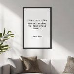 Skapa din egen offertPoster Poster<br><div class="desc">Skapa din egen anpassningsbar-offert poster väggkonst. Funktioner för minimalistisk skrivmaskin-typografi.</div>