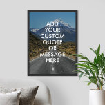 Skapa din egen offertPoster Poster<br><div class="desc">Skapa din egen anpassningsbar-offert poster väggkonst. Anpassa den här poster utskriften med modern,  minimalistisk typografi och naturlandskapets bakgrund.</div>