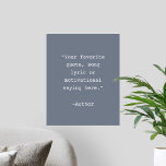 Skapa din egen offertPoster Poster<br><div class="desc">Skapa din egen anpassningsbar-offert poster väggkonst. Funktioner för minimalistisk skrivmaskin-typografi.</div>