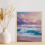 Skapa din egen offertPoster Poster<br><div class="desc">Skapa din egen anpassningsbar-offert poster väggkonst. Har minimalistisk skripttypografi på solnedgången i havslandskap med vågar och himlar</div>